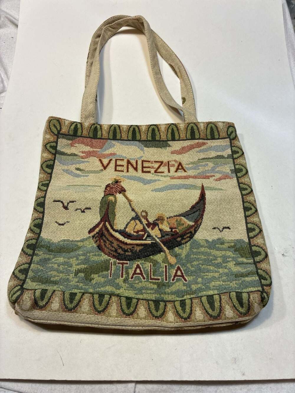 Venezia Italia Gondola Scene Tapestry Tote Bag